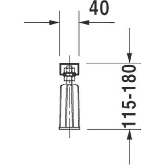 Ножки для ванн и душевых поддонов Duravit D-Code Duravit 790127000000000 - фото 2