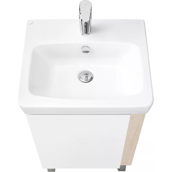 Тумба напольная с раковиной Акватон Кантри 50 см 1A257801AHB20, белый глянцевый/дуб верона - фото 4
