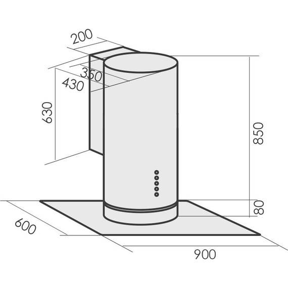Вытяжка MBS Lilia 190 glass (прозрачное стекло) - фото 2