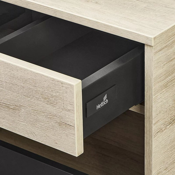 Тумба подвесная со столешницей Акватон Лофт Урбан 100 см 1A247701LQX60, дуб орегон/серый графит - фото 17