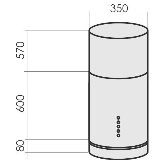 Вытяжка MBS Miltonia 135 island inox - фото 2