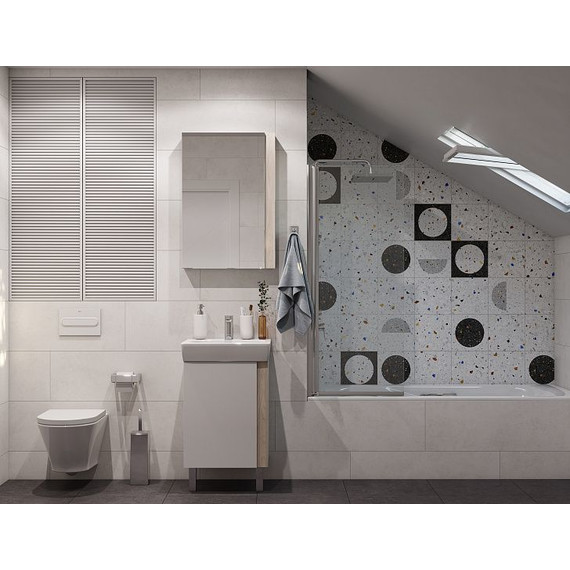 Тумба напольная с раковиной Акватон Кантри 50 см 1A257801AHB20, белый глянцевый/дуб верона - фото 5