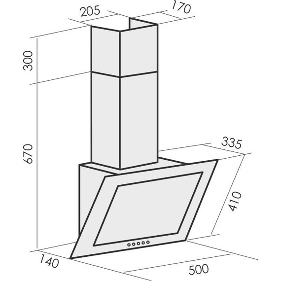Вытяжка MBS Galtonia 150 glass black (чёрное стекло) - фото 2