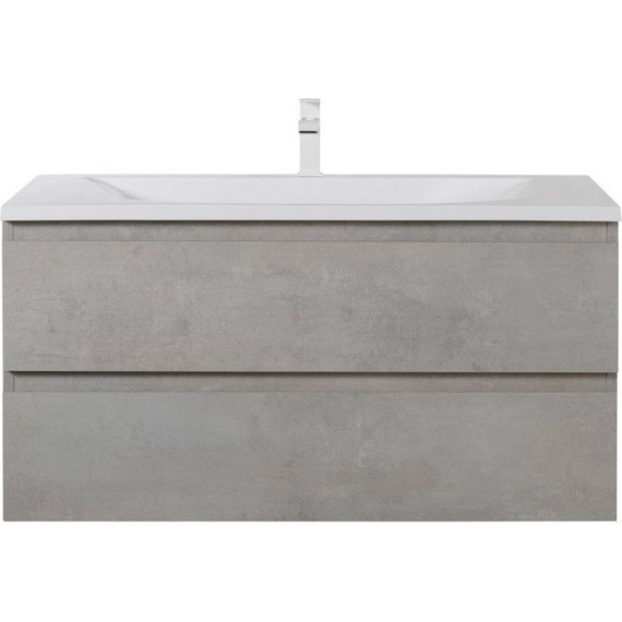 Тумба подвесная с раковиной Cezares MOLVENO-100-2C-SO-BET 100 см, Beton - фото 