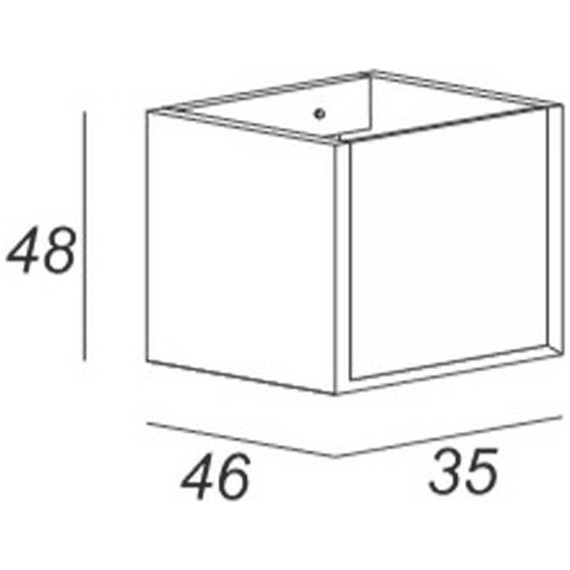 Модуль подвесной Cezares Bellagio 35 см 54864, белый/Rovere Tabacco - фото 5