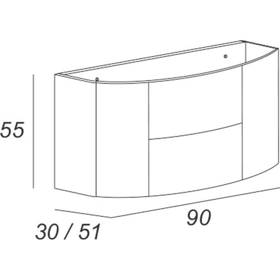 Тумба подвесная с раковиной Cezares Eden 90 см 55069, Grigio talpa opaco - фото 5