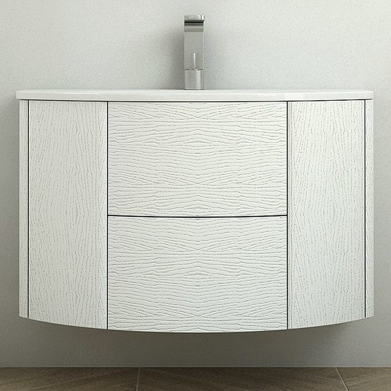 Тумба подвесная с раковиной Cezares Eden 90 см 55072, Frassino bianco - фото 