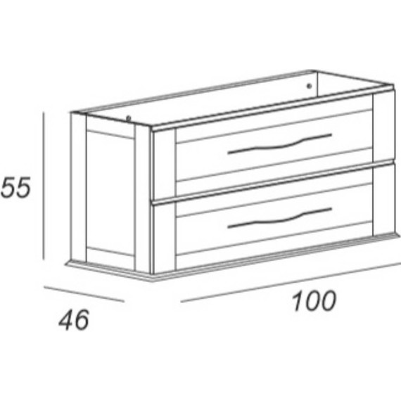 Тумба подвесная с раковиной Cezares Tiffany 100 см 54951, Bianco opaco - фото 7