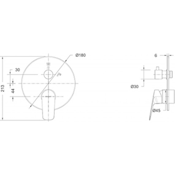 Смеситель для ванны Bravat Rhein PB8429564BW-2-ENG, черный матовый, Цвет производителя: чёрный матовый - фото 2