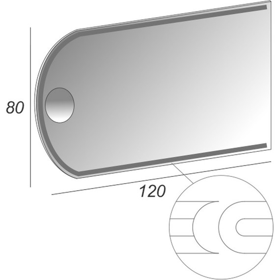 Зеркало Cezares Led 120 см 45030 - фото 4