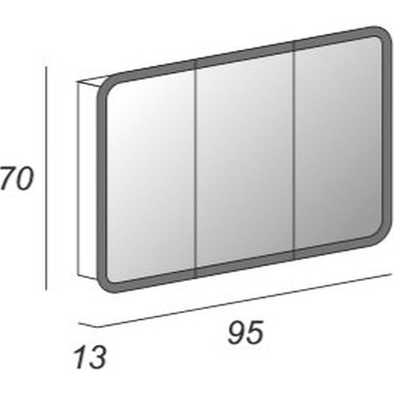 Зеркало-шкаф Cezares Led 95 см 84216 - фото 5