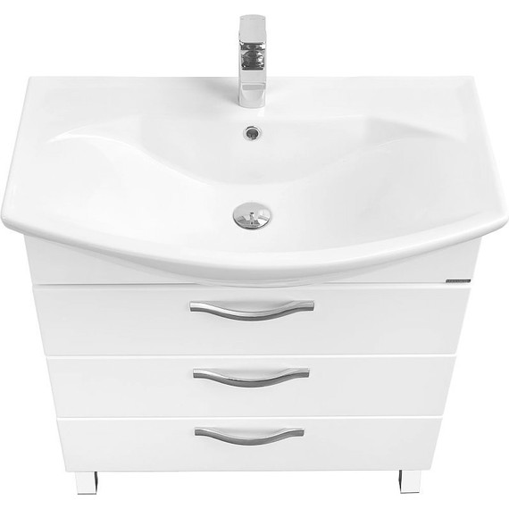 Тумба напольная с раковиной Акватон Ария 80Н см 1A1413K0AA010, белый - фото 4