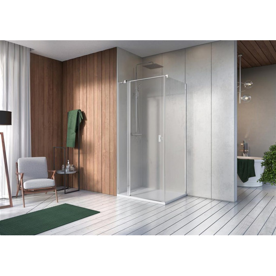 Душевое ограждение Radaway Nes 8 KDJ II 90x75 см L (стекло 8 мм), хром/прозрачное - фото 2