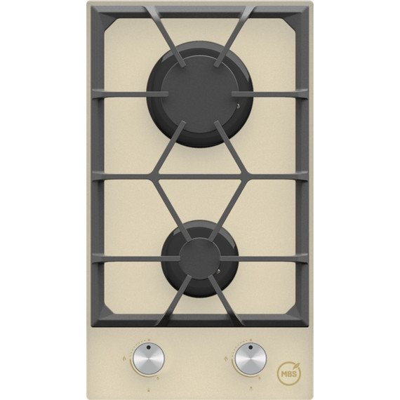 Газовая варочная поверхность MBS PG-306IV Domino (слоновая кость стекло) - фото 