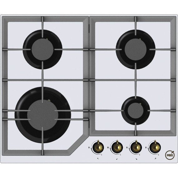 Газовая варочная поверхность MBS PG-611WH Classic (белое стекло) - фото 