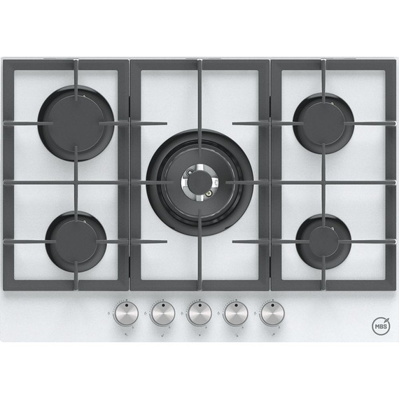 Газовая варочная поверхность MBS PG-801WH (белое стекло) - фото 