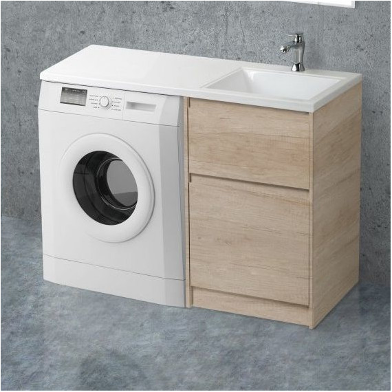 Тумба напольная с раковиной-столешницей BelBagno KRAFT-LVD-580/1200-2C-PIA-RNN 120 см R, Rovere Nebrasca Nature - фото 