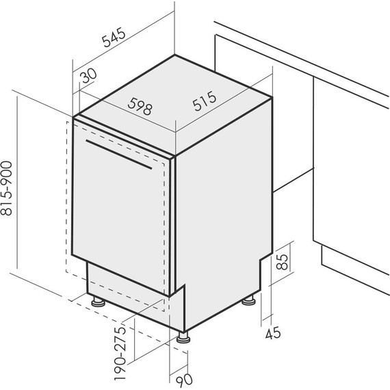 Встраиваемая посудомоечная машина MBS DW-601 - фото 2