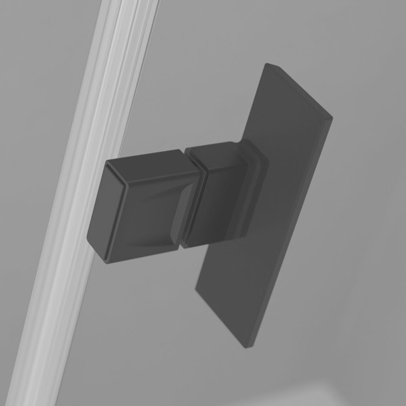 Душевое ограждение Radaway Nes 8 Black DWD+S 110x75 см (стекло 8 мм), черный/прозрачное - фото 4