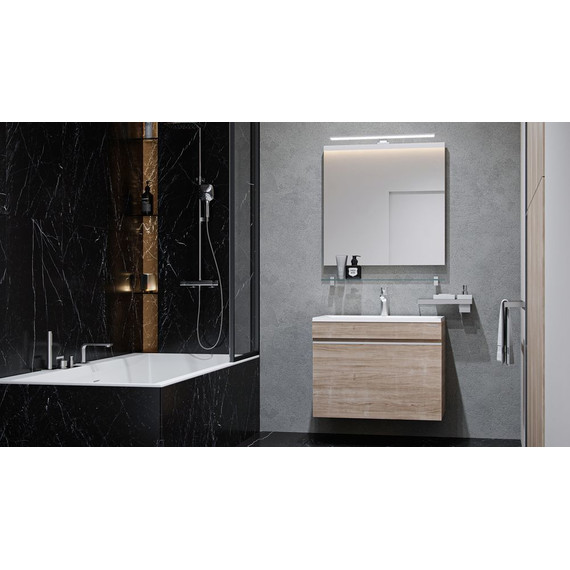 Тумба подвесная с раковиной Velvex Pulsus 70 см tpPUL.70-25, дуб сонома - фото 3