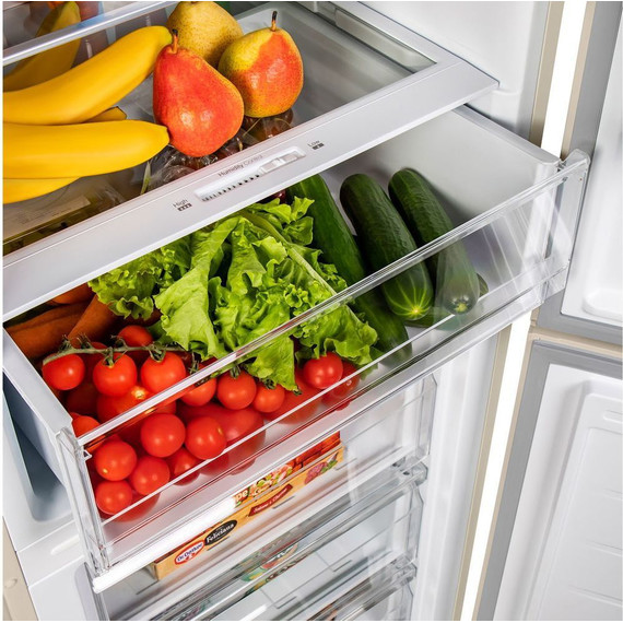 Двухкамерный холодильник Maunfeld MFF185SFBG - фото 8