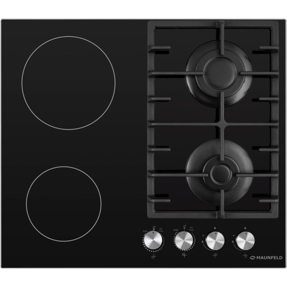 Комбинированная варочная панель Maunfeld EEHG.642VC.3CB/KG (чёрное стекло) - фото 2