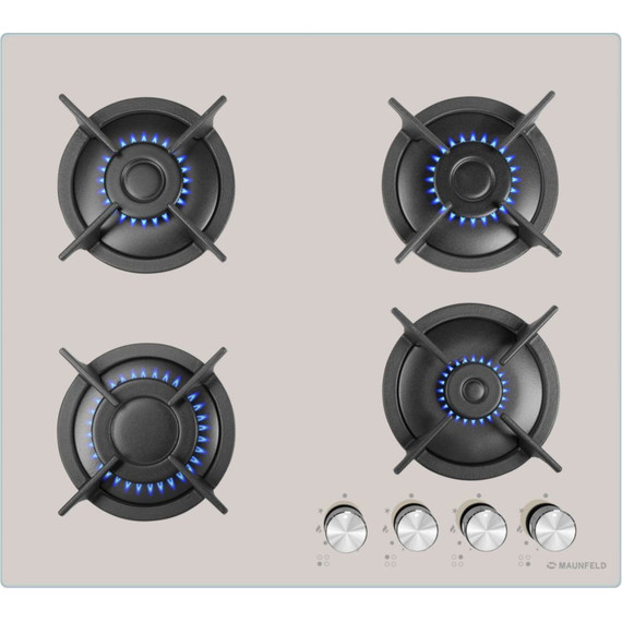 Газовая варочная поверхность Maunfeld EGHG.64.1CBG/G (бежевое стекло) - фото 