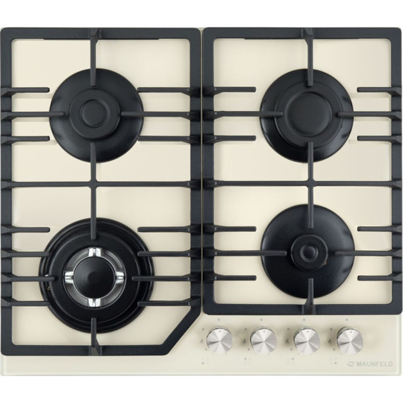 Газовая варочная поверхность Maunfeld EGHG.64.43CBG/G (бежевое стекло) - фото 2