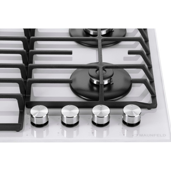 Газовая варочная поверхность Maunfeld EGHG.64.63CW/G (белое стекло) - фото 4