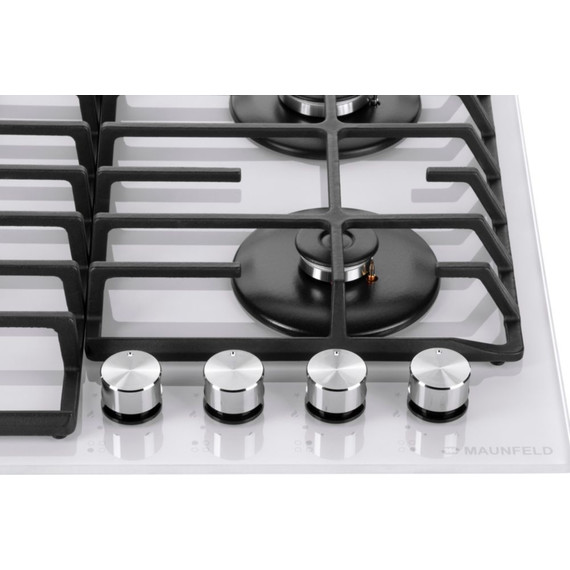 Газовая варочная поверхность Maunfeld EGHG.64.6CW/G (белое стекло) - фото 5