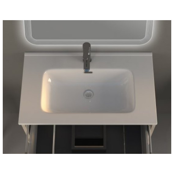 Тумба подвесная с раковиной Cezares Urban 75 см 55160, Grigio opaco - фото 3