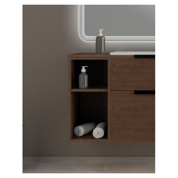 Тумба подвесная с раковиной Cezares Urban 120 см 55161, Frassino scuro - фото 4