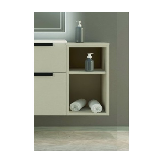 Тумба подвесная с раковиной Cezares Urban 120 см 55162, Spatolato bianco - фото 2