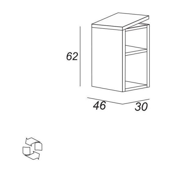 Тумба подвесная с раковиной Cezares Urban 120 см 55163, Grigio opaco - фото 5