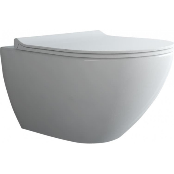 Унитаз подвесной Berges Wasserhaus Puma XL Rimless 082126 с крышкой микролифт - фото 