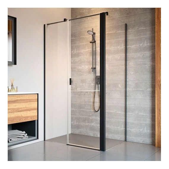 Душевое ограждение Radaway Nes 8 Black KDS II 110x70 см L (стекло 8 мм), черный/прозрачное - фото 