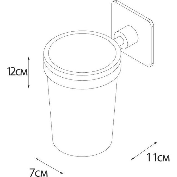 Стакан для зубных щеток Fixsen Square FX-93106 - фото 4