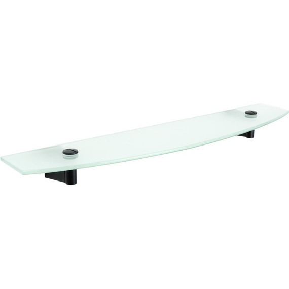 Стеклянная полка Fixsen Trend 52 см FX-97803, цвет чёрный матовый - фото 