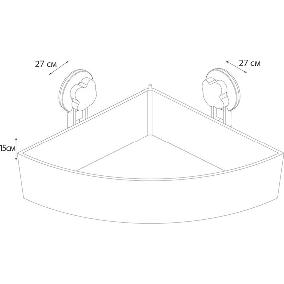 Полка угловая Fixsen Grampus GR-7086, цвет белый - фото 3