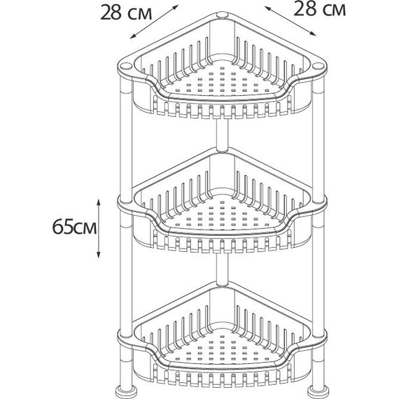 Полка угловая Fixsen Grampus GR-7293, цвет белый - фото 3