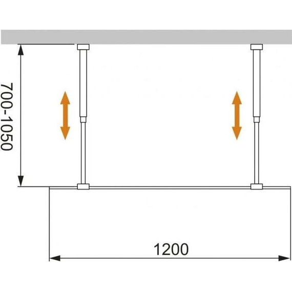 Душевая перегородка Cezares 120 см LIBERTA-L-2-120-C-NERO (телескопические кронштейны, стекло 8 мм) черный/прозрачное - фото 5