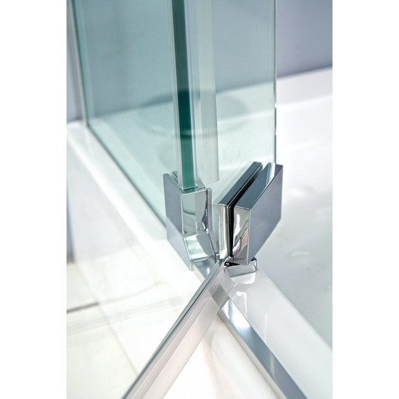 Душевое ограждение Cezares (80-90)x(80-90) см SLIDER-A-2-80/90-C-Cr (стекло 8 мм) хром/прозрачное - фото 3