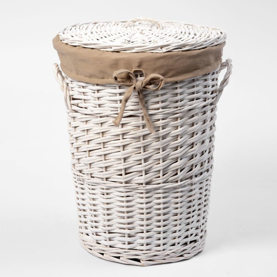 Корзина для белья WasserKraft Aller 36 см WB-106-M, цвет белый - фото 2