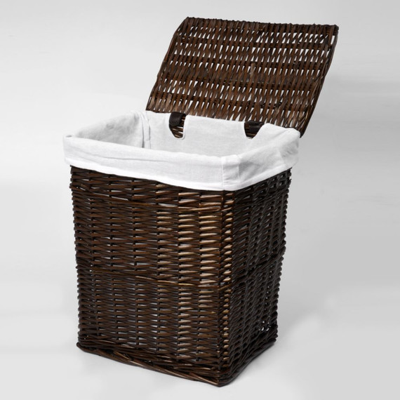 Корзина для белья WasserKraft Isar 47 см WB-130-L, цвет тёмно-коричневый - фото 4