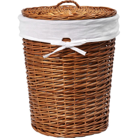 Корзина для белья WasserKraft Leine 46 см WB-350-L, цвет светло-коричневый - фото 