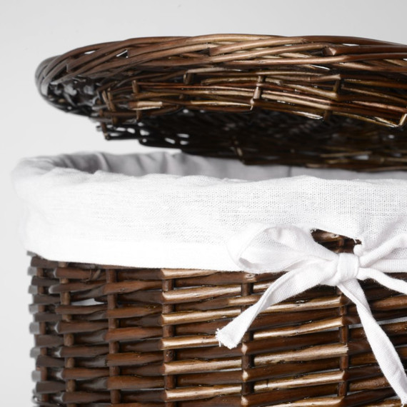 Корзина для белья WasserKraft Elbe 45 см WB-740-L, цвет тёмно-коричневый - фото 4