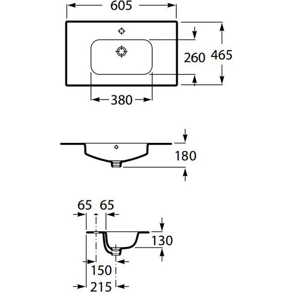 Тумба подвесная с раковиной Roca Lago 60 см 857295444, дуб светлый - фото 9