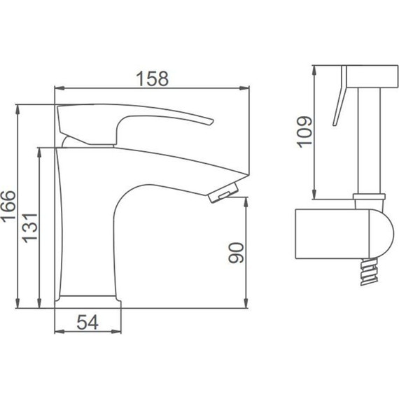 Смеситель для раковины с лейкой для биде Gerhans K11214, Цвет производителя: хром - фото 2