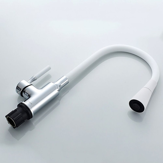 Смеситель для кухни Ledeme L4199-3, белый/хром - фото 5