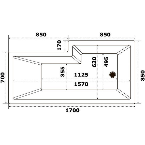 Панель фронтальная Bas Эсте 170х85 см R - фото 3